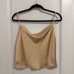 Zara Satin Beige Cami Top